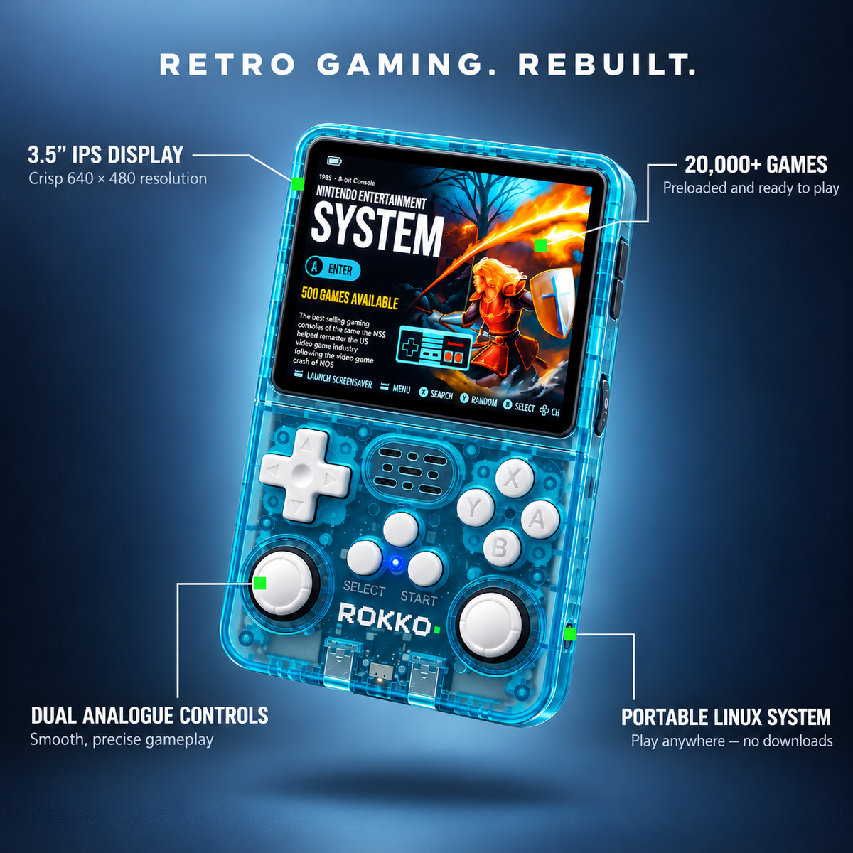 Rokko R36 - Retro Game Console